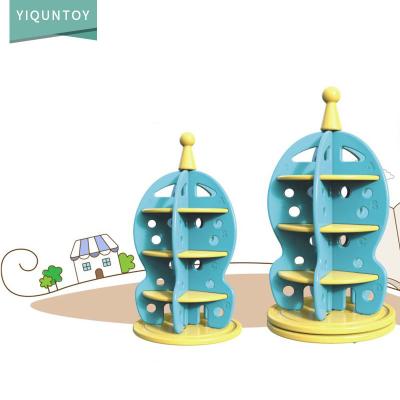 China Eco-friendly Plastic Bookrack Storage Baby Kids Preschool Book Shelves for sale