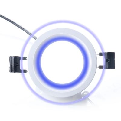 China 12W RGBW Round LED Aluminum Smart APP Bluetooth Panel Light RGB Glass Panel Light for sale