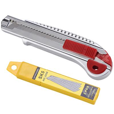 China Open Slide Knife Wallpaper Professional Utility Cutter Cutting Paper for Office Learning and Industrial with 5 Blade for sale