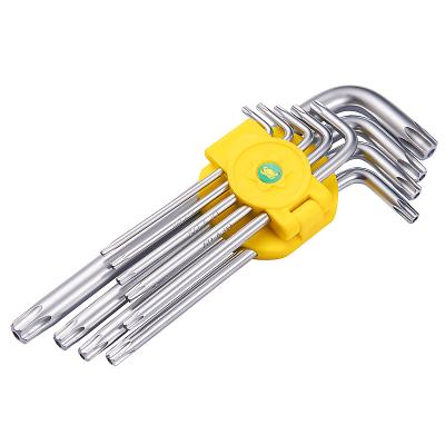 China Inner Wrenches 9pcs Carbon Steel Angle Six Hex Allen Key Set Plum Blossom Allen Wrench Repair Bicycle Hand Tool for sale