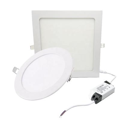 China Modern high quality 6w 9w 12w 15w 18w 24 watt 24w led ceiling recessed thin round led panel light for sale