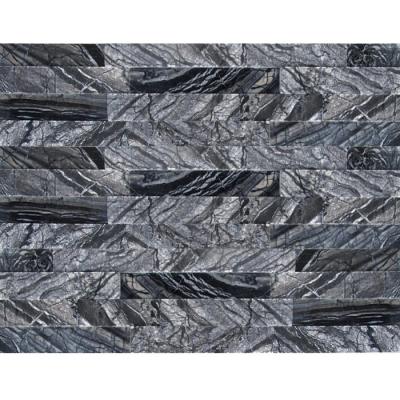 China Easy to install and maintain smart adorado 150x600 eco slate cladding black stone 3d wall stone random external stone finish wall for sale