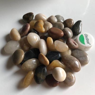 China Contemporary Cobblestone Cobblestone Mirror-Polished Landscape Cobblestone Pebble Stone Floor Tile Metallic Natural Stones Pebbles for sale