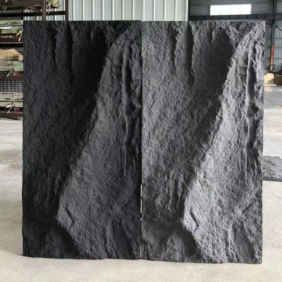 China Cheap Chinese Dark Gray Stone Panel Home Decoration Environmental Protection Polyurethane Beauty Simulation PU Cultural Stone for sale