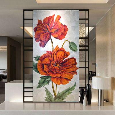 China Decorative Premium Glass Parquet Living Room Bathroom Mosaic Slab Craft for sale