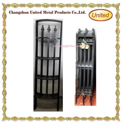 China Easily Assembled Cheap Black Strong Galvanized Steel Tube Pipe Fencing Panels for sale