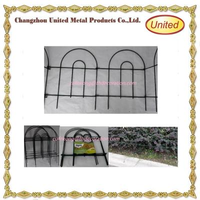 China Easily Assembled Vintage Wrought Iron Garden Fence Border Edging for sale