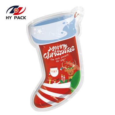 China 2021 Recyclable Special Shape Plastic Bag Christmas Storing Shaped Bag For Food Packaging for sale