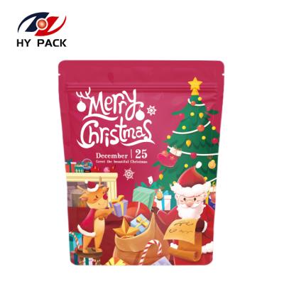 China Moisture Proof Stand Up Pouch Christmas Tote Bags 2021 Customized Packaging Stand Up Bag With Zipper for sale