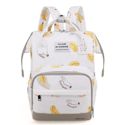 China New Design PORTABLE Large Capacity Waterproof Daily Multifunctional Custom Prints Diaper Backpack Bag Mommy Bag for sale