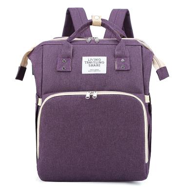 China Wholesale Multifunctional Oxford Cloth Backpack Water Resistant Bag Water Resistant Mum Foldable Travel Backpack With Bed Newborn Baby Crib for sale