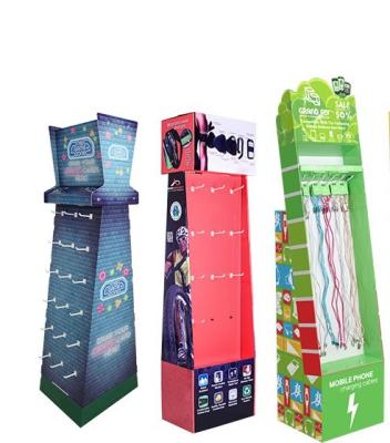 China Advertising Promotion Furniture Custom Corrugated Cardboard Display Stand Various Colors Design Display Stand Cardboard Flooring for sale