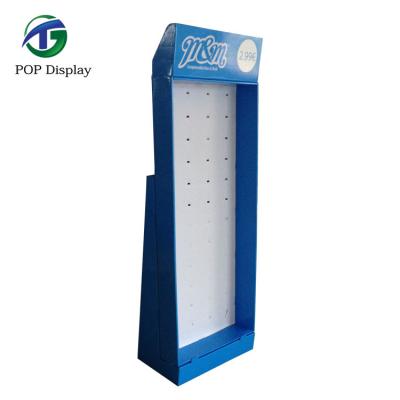 China Advertising Promotion Furniture Glasses Floor Display Unit Easy Fold Cardboard Display Stand Cardboard Cellular Hook for sale