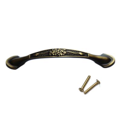 China Modern Wholesale Zinc Alloy Metal Furniture Handles Like Antique Cabinet Door Handle Kitchen for sale