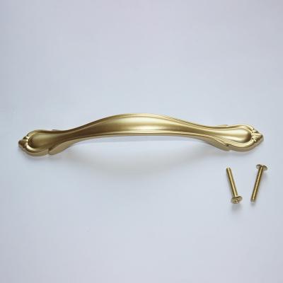 China Modern Kitchen Cabinet Drawer Door Furniture Handle Gold Cabinet Zinc Alloy Handles and Knobs For Metal for sale