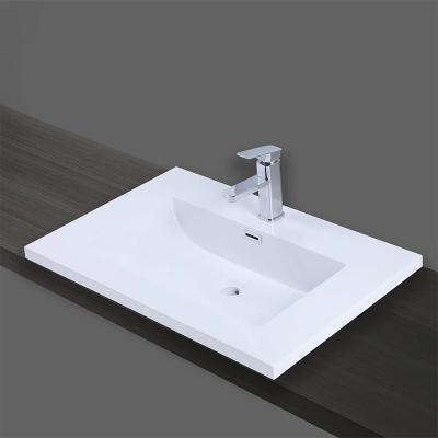 China Rectangle Modern Vessel Sink White Bathroom Sink Over Counter Porcelain Ceramic Sink Small Bowl for sale