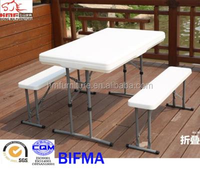 China Wholesale Cheap Outdoor Plastic Table 3pcs Beer Table Table And Folding Bench Set for sale