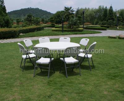 China Modern banquet folding round table for sale outdoor white plastic dining round table 456ft for sale