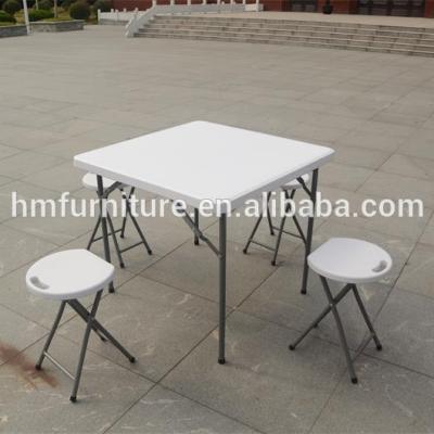 China Outdoor Table Trestle Table Square Easy Modern Folding Table Dining Table For 4person for sale