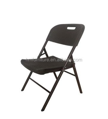 China Durable HDPE RATTAN FOLDING CHAIR Match 6ft PLASTIC Folding Catering Table Picnic for sale