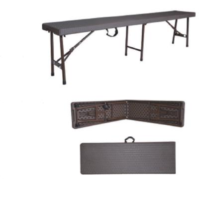 China Wholesale Price 6FT Easy Carry Folding In Half Bench With Rattan Design for sale