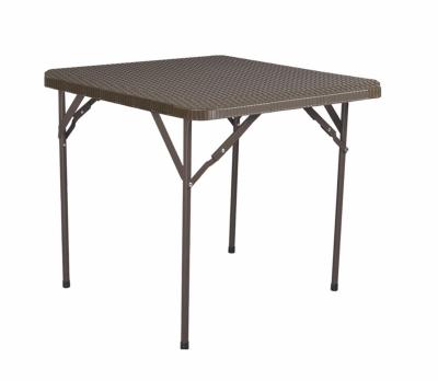 China Rust Proof 80CM Outdoor Commercial Garden Banquet Usage HDPE Plastic Plastic Easy Folding Hot Sale Square Table for sale