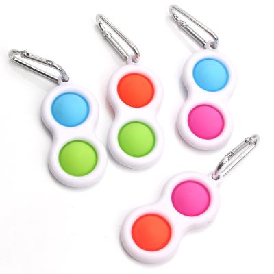 China Educational Restless Person Toy Popping Sensory Toys Worry Relife Restless Person Toys Silicone Noise Relaxing Key Chain for sale