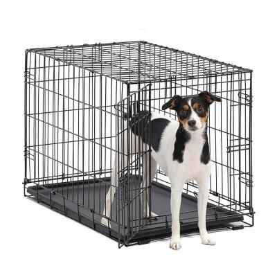 China Viable Wholesale High Quality Multiple Sizes Cheap Kennel Metal Stainless Steel Foldable Dog Cage for sale