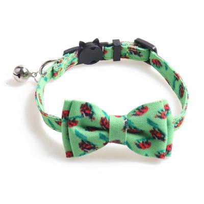 China Fancy Pet Bow Tie Ribbon Material Bow Tie Pet With Collar And Bell Bow Tie for sale