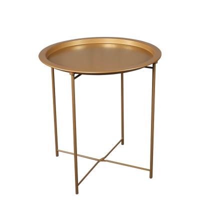 China Metal Convertible Minimalist Round Side End Small Nightstand Accent Tables For Living Room for sale