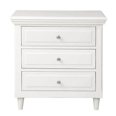 China Convertible 3-Drawer Storage Nightstand Bedside Cabinet Furniture Fully Assembled Accent End Side Table Chest for sale