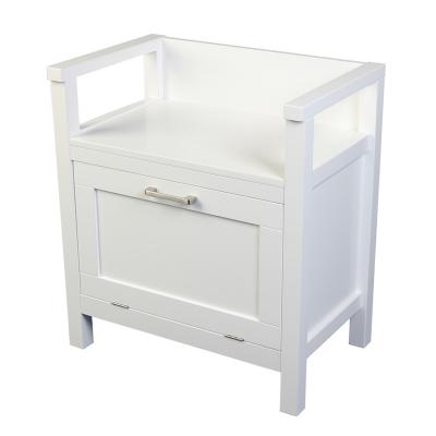 China Wholesale Modern Design Indoor Kitchen Storage Chest Wooden White Bench for sale