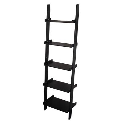 China 2020 Convertible Home Furniture Sturdy Build Shelf Ladder MDF Wood Shelf With 5 Tiers For Wholesale for sale