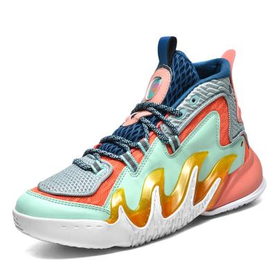 China New Fashion Lace-up Outdoor Boys Comfortable Sports Shoes Basketball Shoes for sale