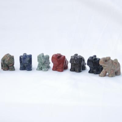 China China stone green semi-precious elephant animal jade carving foreign trade crafts feng shui decoration factory direct sales for sale