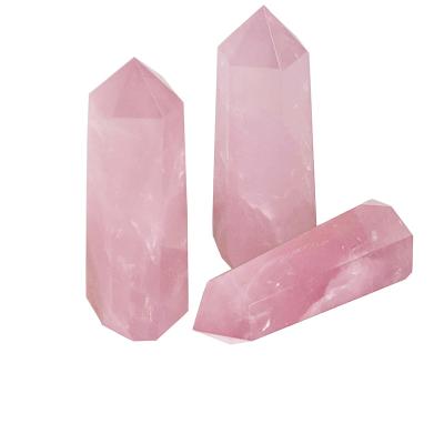 China Crystal Magic Wand Crystal Point Rose Quartz Crystals from China Healing Clear Stones High Quality Natural Stone Amethyst for sale