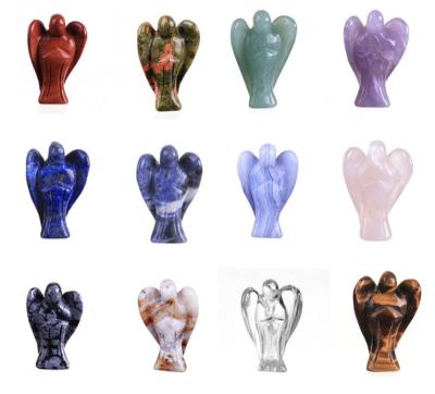 China Europe Rose Quartz Natural Jade Crystals Angel Crystal Figurines Gemstone Angels for sale