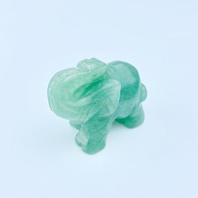 China Original China factory Crystal Gem Stone Green Crystal Animal figurines hand craft Crystal Craft Gifts animal for sale