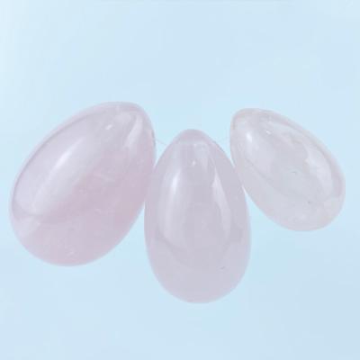 China / Best Price Healing Stones Women Tightening Quartz Yoni Eggs Vaginal Kegel Exercise Pink Rose for sale