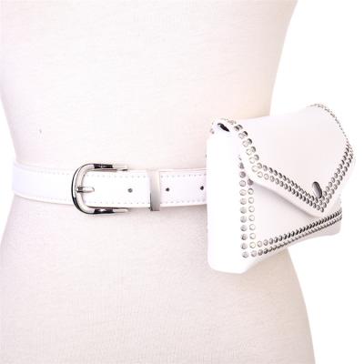 China Popular Soft PU Belt Bag Retro Fashion All Season Women's Shoulder Bag Decorative Belt Bag for sale