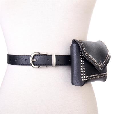 China Popular Soft PU Belt Bag 2021 Retro Fashion All Season High Quality Women's Shoulder Bag Decorative Belt Bag for sale