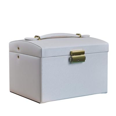 China Manufacturer Morden Jewelry Storage Box Three Layers Makeup Storage Casket Jewelry High Capacity Jewelry Box for sale