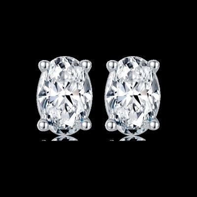 China Beautiful fashionable design 1ct Moissanite diamond with 14k 18k gold earring stud for moissanite jewelry for sale