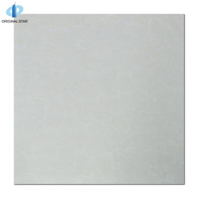 China Double Loading Polished Porcelain Tiles 600x600 Mm Modern Medium White Porcelain Tiles Bathroom High Quality Floor Tile for sale