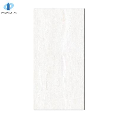 China Modern 600x1200 Polished White Porcelain Travertine Floor Tiles Supermarket Wall Tiles for sale