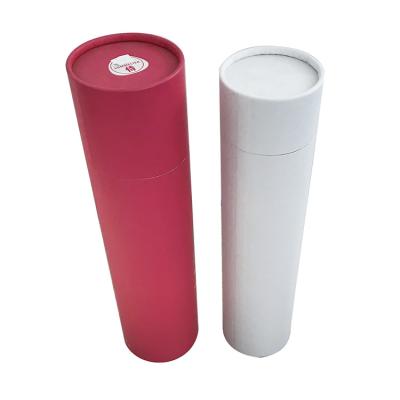 China Custom Logo Printed Paper Kraft Recyclable Craft Corrugated Cardboard Wine Packaging Flower Lipstick Round Tube Cylinder Cosmetic Box for sale