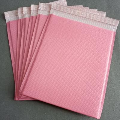 China Maier Rigid Plastic Bubble Bag Stock Packaging Mailer Protective Poly Black White Light Pink Poly for sale