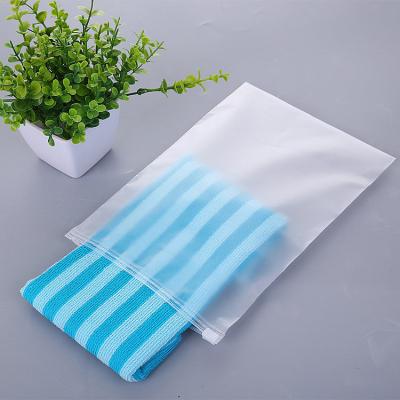 China Recyclable Zipper Bag Wholesale Plastic Eva Zipper Bag Reusable Print Custom Zip Lock Frosted Plastic Tote Bag for sale