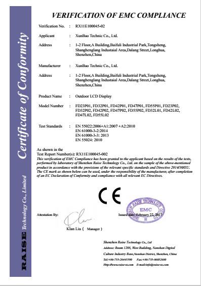 CE - Shenzhen Xunbao Technic Co., Ltd.