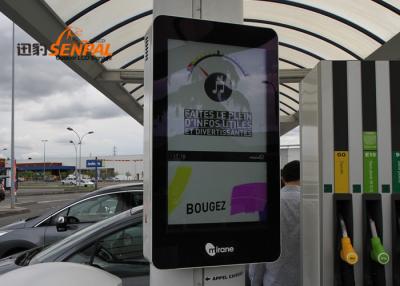 China 40 Inch Outdoor Wall Mounted Digital Signage For Gas Station / Railway Station for sale